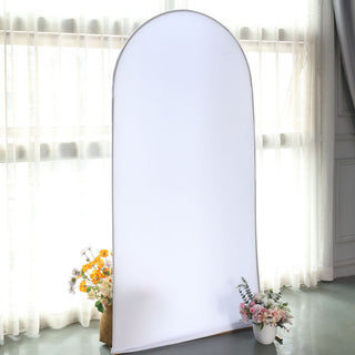 7ft Matte White Spandex Fitted Chiara Backdrop Stand Cover