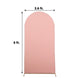6ft Matte Dusty Rose Spandex Fitted Chiara Backdrop Stand Cover For Round Top Wedding Arch