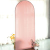 6ft Matte Dusty Rose Spandex Fitted Chiara Backdrop Stand Cover For Round Top Wedding Arch