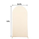 6ft Matte Beige Spandex Fitted Chiara Backdrop Stand Cover For Round Top Wedding Arch