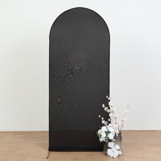 6ft Matte Black Spandex Fitted Chiara Backdrop Stand Cover