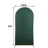 6ft Matte Hunter Emerald Green Spandex Fitted Chiara Backdrop Stand Cover For Round Top Wedding Arch