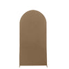 6ft Matte Taupe Spandex Fitted Chiara Backdrop Stand Cover For Round Top Wedding Arch