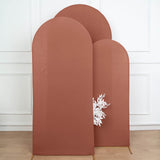 6ft Matte Terracotta (Rust) Spandex Fitted Chiara Backdrop Stand Cover