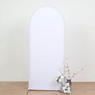 6ft Matte White Spandex Fitted Chiara Backdrop Stand Cover
