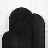 Set of 4 | Matte Black Spandex Fitted Wedding Arch Covers