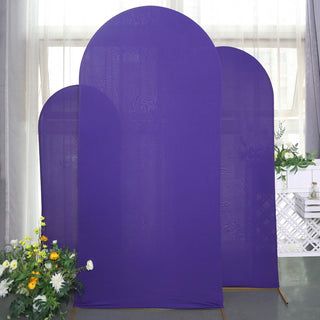 Premium Quality Matte Purple Spandex Fitted Chiara Backdrop Stand Cover