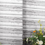 Set of 3 | White Rustic Wood Plank Pattern Spandex Fitted Chiara Backdrop Stand Cover