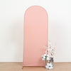 5ft Matte Dusty Rose Spandex Fitted Chiara Backdrop Stand Cover For Round Top Wedding Arch