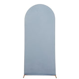 5ft Matte Dusty Blue Spandex Fitted Chiara Backdrop Stand Cover For Round Top Wedding Arch