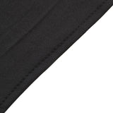 5ft Matte Black Spandex Fitted Wedding Arch Cover For Round Top Chiara Backdrop Stand