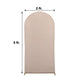5ft Matte Nude Spandex Fitted Chiara Backdrop Stand Cover For Round Top Wedding Arch