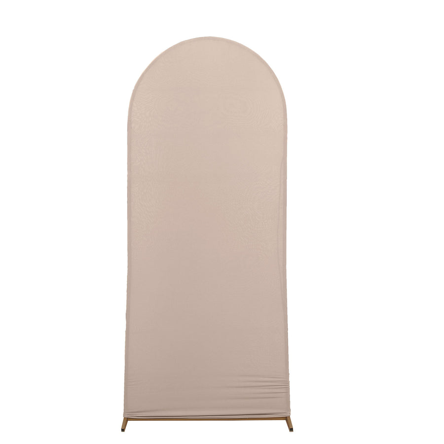 5ft Matte Nude Spandex Fitted Chiara Backdrop Stand Cover For Round Top Wedding Arch