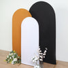 5ft Matte White Spandex Fitted Chiara Backdrop Stand Cover For Round Top Wedding Arch