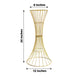 24inch Tall Gold Metal Wire Hourglass Flower Frame Stand, Open Frame Reversible Trumpet