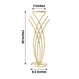 2ft Tall Gold Metal Wired Mermaid Tail Flower Frame Stand, Floral Display Wedding Centerpiece
