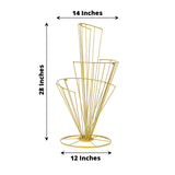 28inch Tall Gold Metal Wired Spiral Shaped Flower Frame Stand, Floral Display Wedding Centerpiece