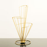 28inch Tall Gold Metal Wired Spiral Shaped Flower Frame Stand, Floral Display Wedding Centerpiece