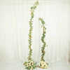 Set of 2 | Gold Metal Curved Top Balloon Flower Backdrop Stands, Wedding Arch Frames - 6ft, 8ft