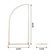 7ft Gold Metal Knife Top Floral Frame Wedding Arbor Stand, Chiara Backdrop Display Arch