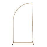 7ft Gold Metal Knife Top Floral Frame Wedding Arbor Stand, Chiara Backdrop Display Arch#whtbkgd