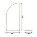 6ft Gold Metal Knife Top Floral Frame Wedding Arbor Stand, Chiara Backdrop Display Arch
