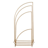 Gold Metal Knife Top Floral Frame Wedding Arbor Stand, Chiara Backdrop Display Arch#whtbkgd
