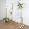 Set of 4 | Gold Metal Knife Top Floral Frame Wedding Arbor Stand, Chiara Backdrop Display Arch
