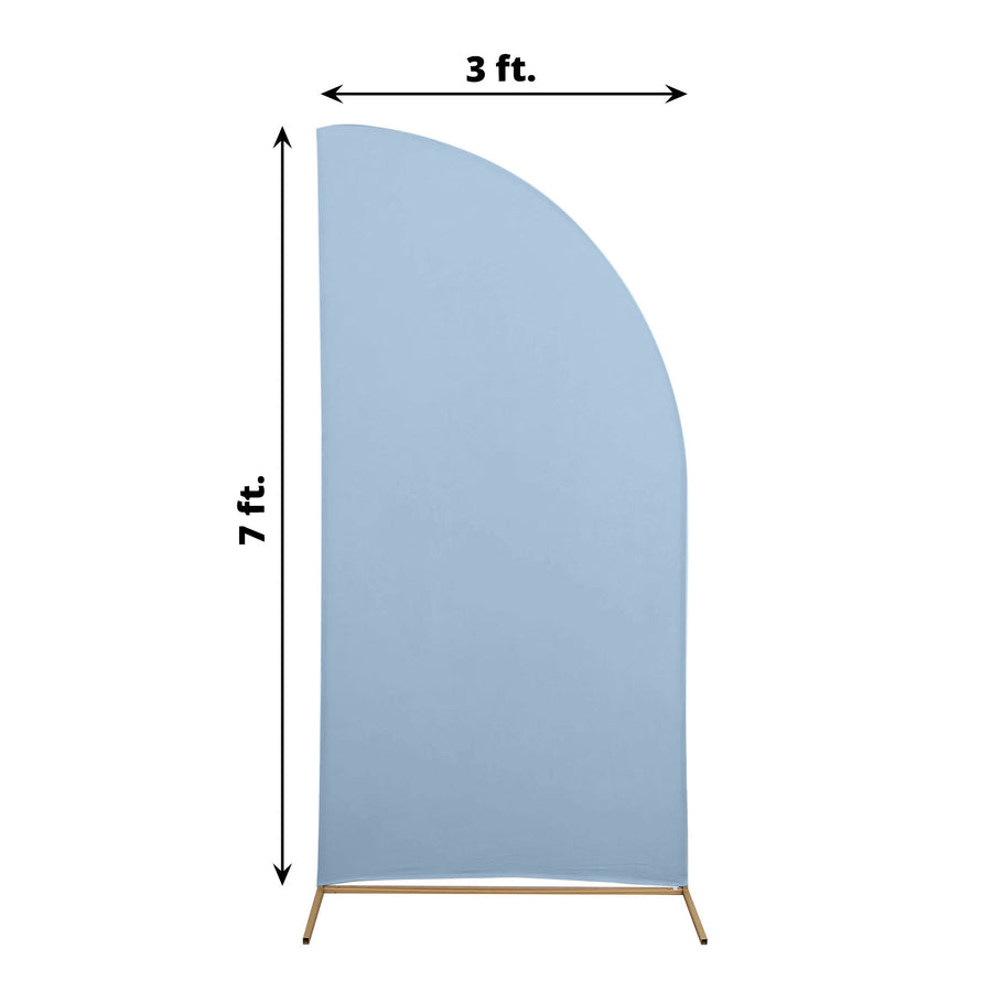7ft Matte Dusty Blue Spandex Half Moon Chiara Backdrop Stand Cover