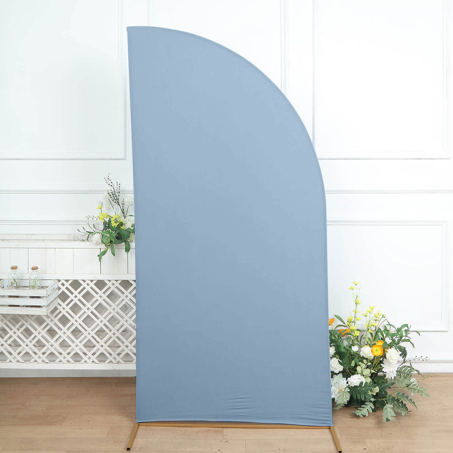 7ft Matte Dusty Blue Spandex Half Moon Chiara Backdrop Stand Cover