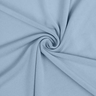 Create Unforgettable Memories with the 7ft Matte Dusty Blue Spandex Half Moon Chiara Backdrop Stand Cover