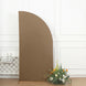 7ft Matte Taupe Spandex Half Moon Chiara Backdrop Stand Cover