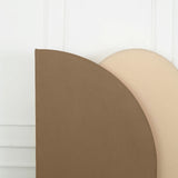 7ft Matte Taupe Spandex Half Moon Chiara Backdrop Stand Cover