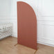 7ft Matte Terracotta (Rust) Spandex Half Moon Chiara Backdrop Stand Cover