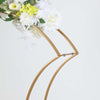 38inch Gold Metal Floral Arch Frame Table Display Stand With Curvy Design, Large Table Centerpiece