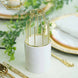 8" Gold Wrought Iron White Ceramic Vase Small Flower Pot