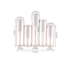 Set of 5 | 15inch Conjoined Rose Gold Frame Test Tube Hydroponic Vases, Wedding Centerpieces