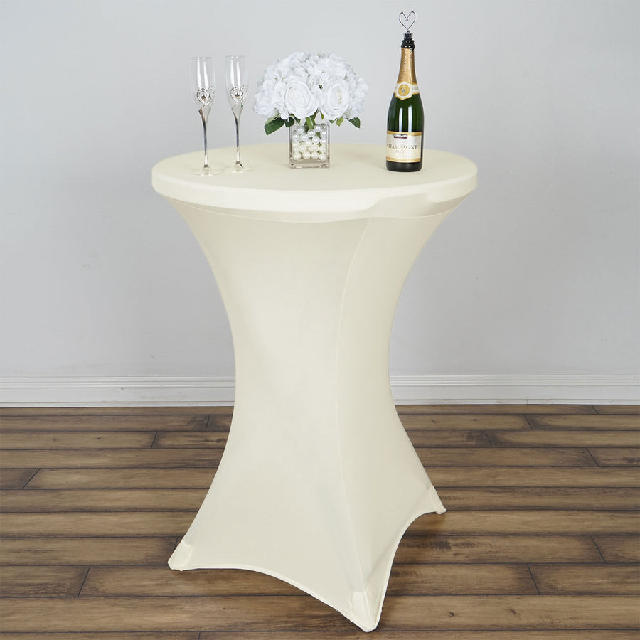 Ivory Spandex Cocktail Table Cloth