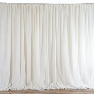 20ftx10ft Ivory Dual Layered Chiffon Polyester Room Divider