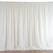 20ftx10ft Ivory Rod Ready Dual Layered Poly & Chiffon Backdrop Curtain