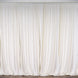 2 Pack Ivory Scuba Polyester Curtain Panel Inherently Flame Resistant Backdrops Wrinkle Free#whtbkgd