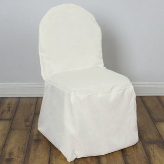 Elevate Your Event with Ivory Polyester Banquet Chair Covers
