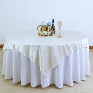 Elevate Your Table Decor with the Ivory Velvet Table Overlay