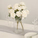 2 Bouquets | 17inch Ivory Real Touch Artificial Silk Rose Flower Bushes