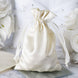 12 Pack | 4x6inch Ivory Satin Drawstring Wedding Party Favor Gift Bags