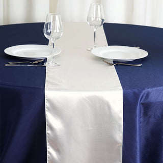 Ivory Satin Table Runner - Add Elegance to Your Event Decor