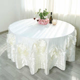 Elegant Ivory Satin Tablecloth for a Luxurious Touch