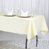 Elevate Your Event with the Ivory Seamless Premium Polyester Tablecloth