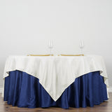 90inch Ivory Seamless Square Polyester Table Overlay