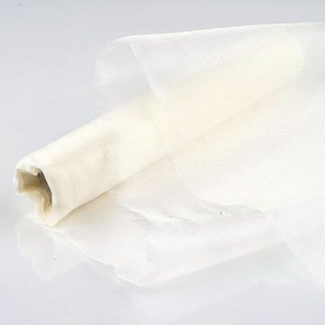 12"x10yd Ivory Sheer Chiffon Fabric Bolt, DIY Voile Drapery Fabric